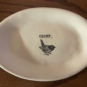 Set of 2 Rae Dunn Chirp Plate, Magenta Exclusive